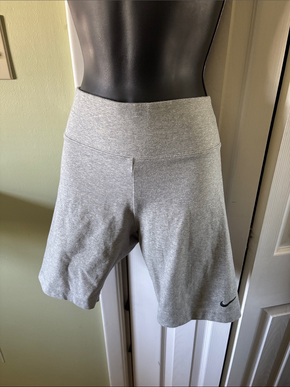 Nike Women’s Light Gray High-Waist Athletic Shorts
